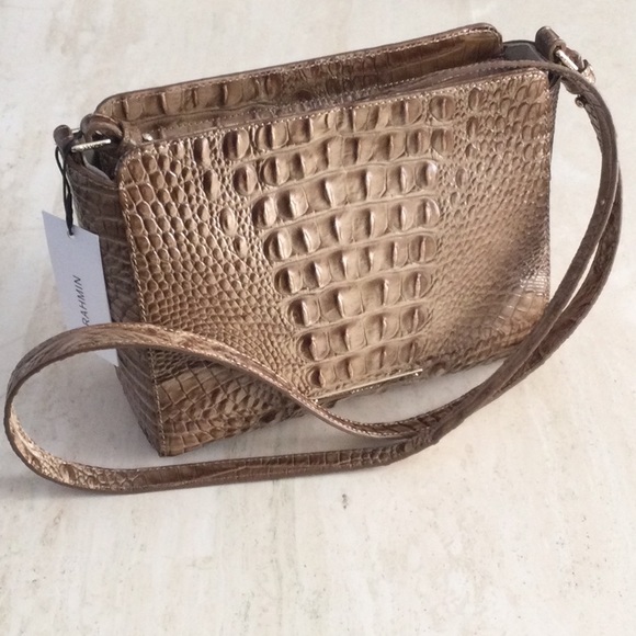 Brahmin Carrie Crossbody Croc Embossed Leather Bag - Picture 16 of 16